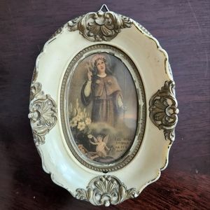 Small Vintage Celluloid Frame, St. Rosalia